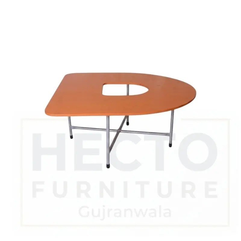 D shape MDF wooden sheet table - Image 2