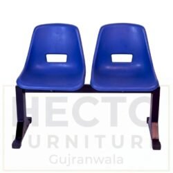 Two seater sofa in blue sitting shell, 204 model for outdoor